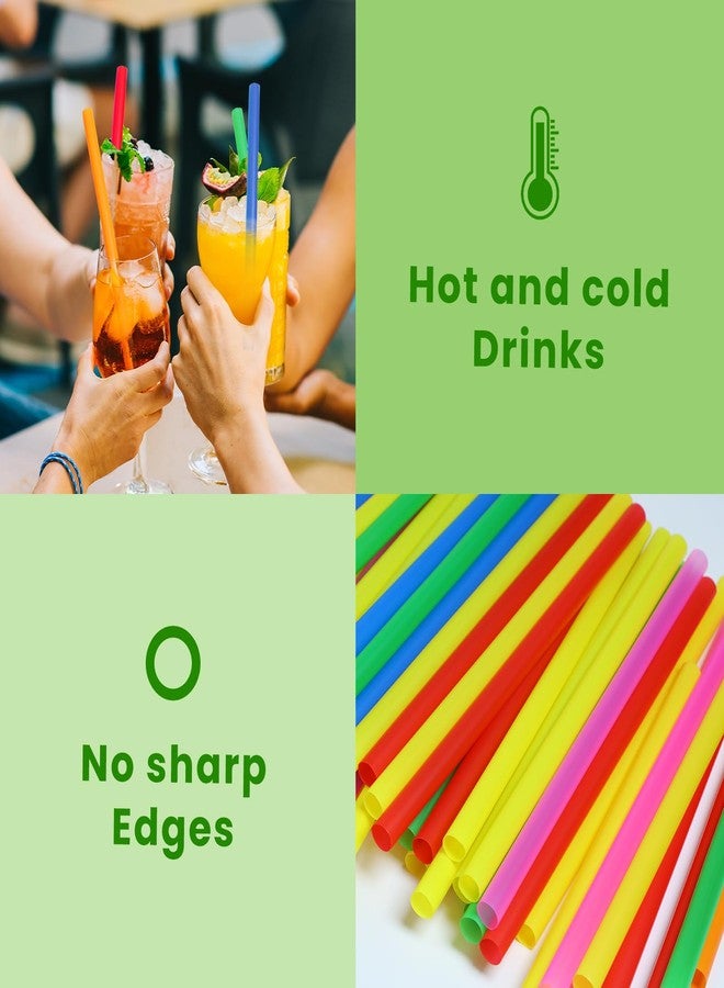 Gabrella 100 Pcs Extra Large Colorful Drinking Straws, 0.47" Diameter X8.3" Long Plastic Disposable Boba Straws, Jumbo Wide-Mouthed Milkshake Straw - Image 4